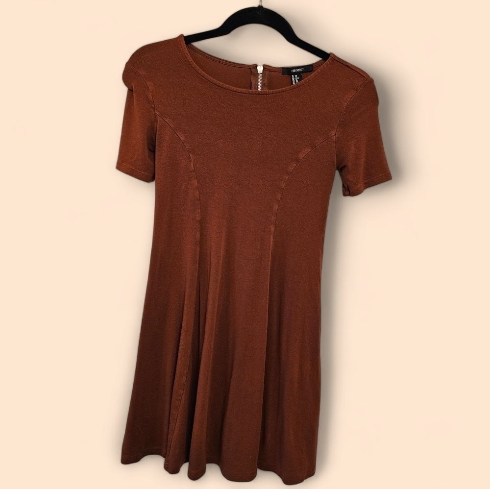 Forever 21 Women's Burnt Orange short sleeve Dress size XS